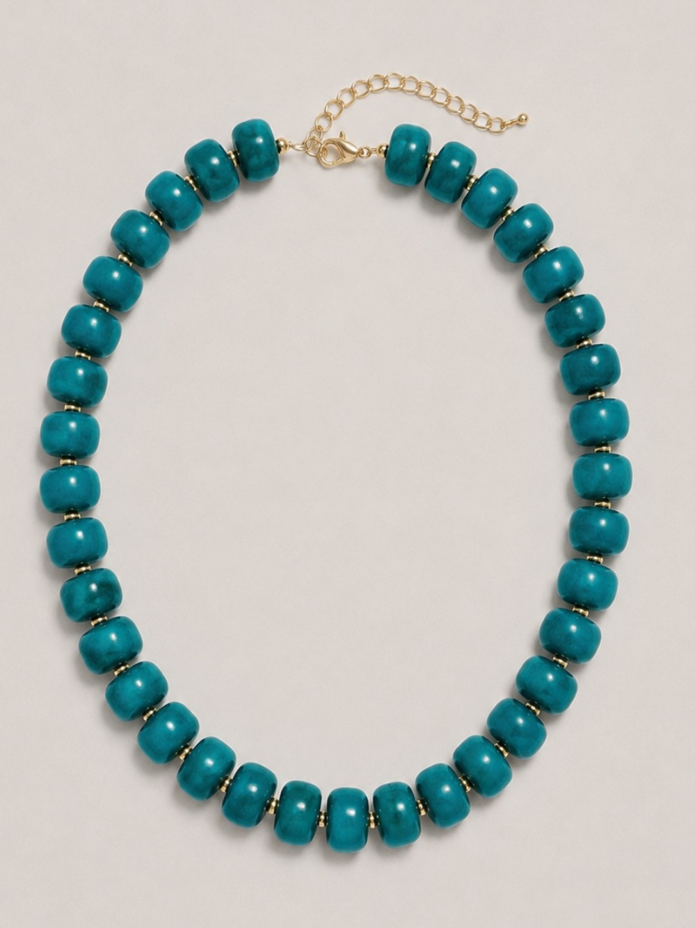 New! Peacock Teal Green Beaded Dopamine Necklace NWOT